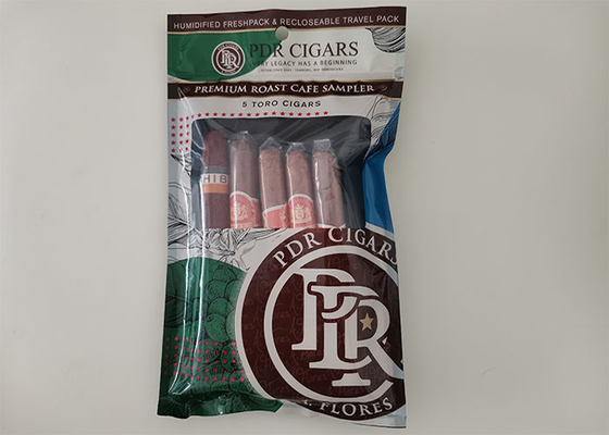 Resealable Custom Plastic Cigar Humidor Ziplock Bags With Display Box