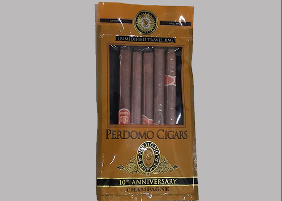 Custom Cigar Packing Bag Flip Cover Tobacco Cigar Ziplock Bag Cigar Bags With Zip