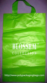 Green HDPE Soft Loop Handle Bag With Side Gusset For Shopping