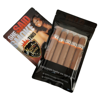 Kantong Ziplock Cigar Kelembaban Plastik Disesuaikan Dengan Kotak Tampilan