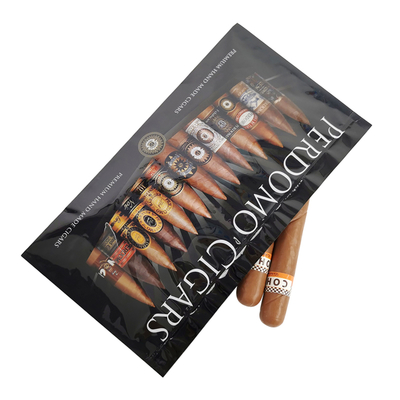 Custom Printed Individual Ziplock Cigar Reclosable Cellophane Retail Bags Tas Cigar