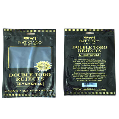 Cigar kecil Moisturizing Plastic Zipper Bags Cigar Humidor Bags 0.09mm Ketebalan Segel tahan lama untuk kesegaran jangka panjang