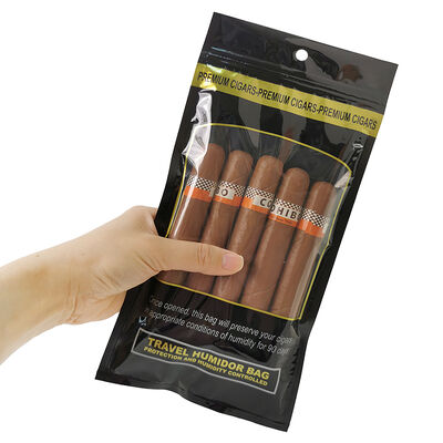Tas Humidor Cigar Medium yang dirancang dengan tutup Ziplock yang terbuat dari bahan 009mm yang menyediakan solusi penyimpanan untuk mempertahankan cerutu dan kesegaran
