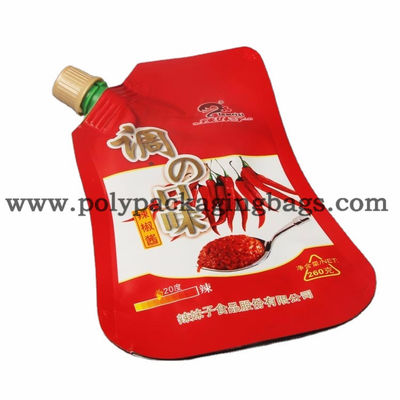 100mic Aluminium Plastik Foil Tas Cerat Cair Spouted Pouch