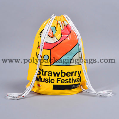 40L 0.05mm PE Plastik Serut Ransel Untuk Pakaian Kantong Plastik Serut