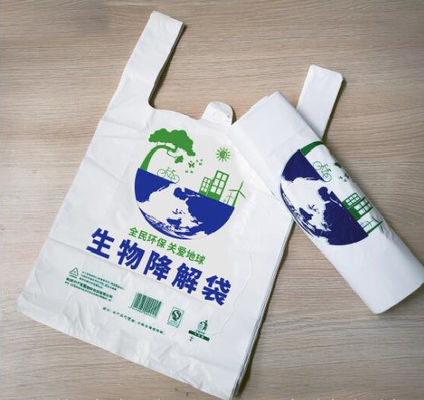 Pencetakan Gravure Biodegradable PLA PBAT Packaging Poly Bags Shopping Pouch Bag
