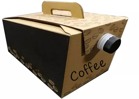 Tas BIB Kopi Sekali Pakai 2L / 3L / 5L Dalam Kotak Dispenser Dengan Katup / Keran 200 220 Mikron