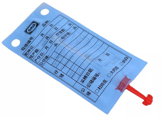 Inseminasi Buatan Disposable Continuous Semen Sperm Bag PE Plastic Untuk Babi