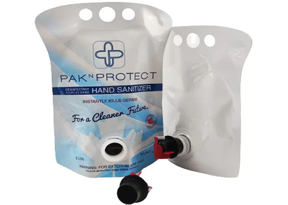 Portable Round Wine / Drink Stand Up Bag In Box Bags With Spigot 1.5L Untuk Travel Camping Hiking