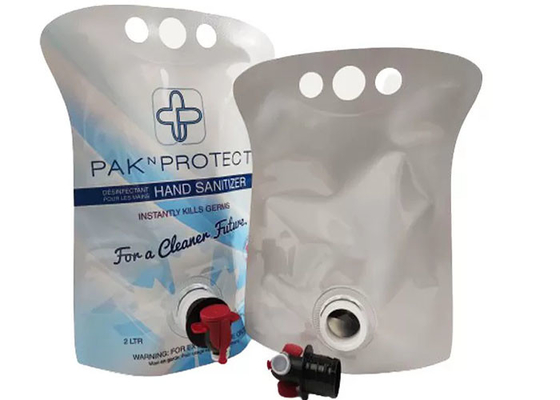 Portable Round Wine / Drink Stand Up Bag In Box Bags With Spigot 1.5L Untuk Travel Camping Hiking