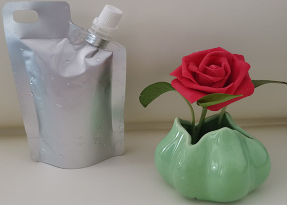 Aluminium Foil Stand Up Wine Pouch Dengan Spout Custom Printing Spout Pouch Bags