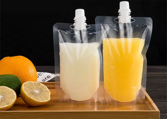 Food Grade Stand Up Plastic Drink Liquid Spout Pouch Untuk Minuman Jus Susu Anggur