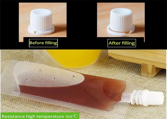 Food Grade Stand Up Plastic Drink Liquid Spout Pouch Untuk Minuman Jus Susu Anggur