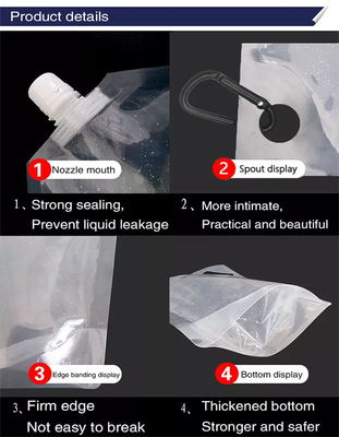 Food Grade Stand Up Plastic Drink Liquid Spout Pouch Untuk Minuman Jus Susu Anggur