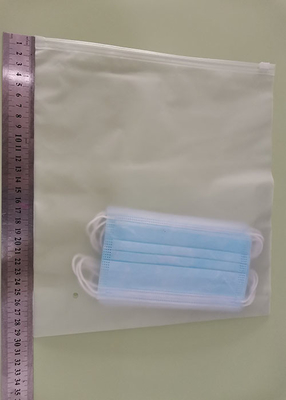 Tas Ritsleting Plastik Biodegradable Matte / Buram Untuk Pakaian Renang T Shirt