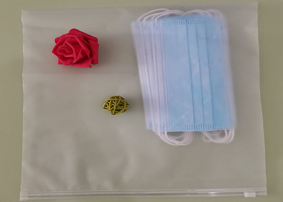 Tas Ritsleting Plastik Biodegradable Matte / Buram Untuk Pakaian Renang T Shirt
