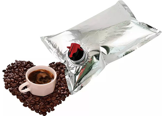 Aluminium Plating BIB Bag In Box Dengan Spigot Liquid Wine Beverage Plastic Packaging Disesuaikan