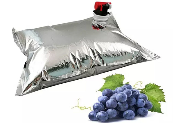 Aluminium Plating BIB Bag In Box Dengan Spigot Liquid Wine Beverage Plastic Packaging Disesuaikan