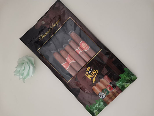 TABACALERA Tas Humidor Untuk Tembakau Dengan Resleting Yang Dapat Dipertahankan Kembali Agar Cerutu Tetap Segar