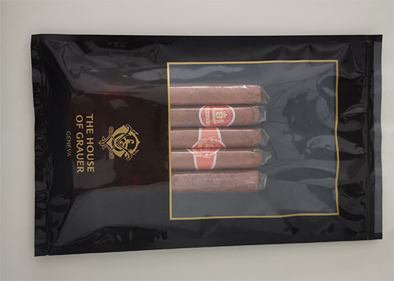FDA Sponge Layer Carbon Fiber 5 Cigar Humidor Bags Kantong Kelembaban Tembakau