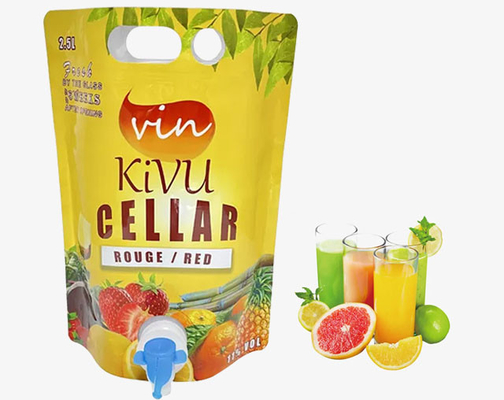 Stand Up Pouch Jus / Minyak / Anggur Dengan Cerat / Keran Kustom Dicetak