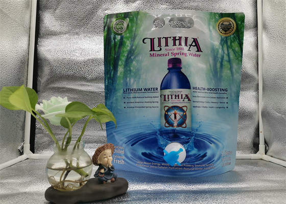 Aseptic 1L 1.5L 3L 5L Stand Up Pouch Dengan Vitop Tap Lipat Ganda BIB Wine With Spigot