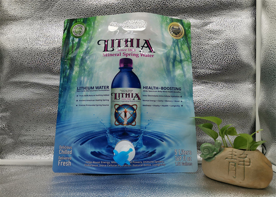 Aseptic 1L 1.5L 3L 5L Stand Up Pouch Dengan Vitop Tap Lipat Ganda BIB Wine With Spigot