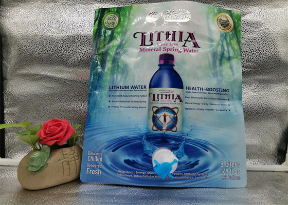 Aseptic 1L 1.5L 3L 5L Stand Up Pouch Dengan Vitop Tap Lipat Ganda BIB Wine With Spigot