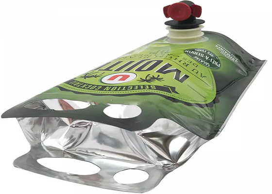 Stand Up Spout Pouch Aluminium Foil 3l Minuman Jus Anggur Cair yang Disesuaikan