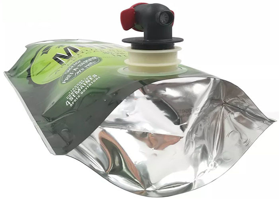 Stand Up Spout Pouch Aluminium Foil 3l Minuman Jus Anggur Cair yang Disesuaikan