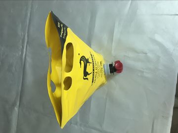 Stand Up Pouch 3 Liter Cetak Kuning Dengan Cerat / Keran Untuk Jus / Minyak / Anggur
