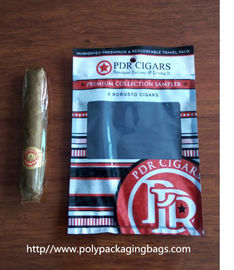 Tas Cigar Display Humidor yang Disesuaikan Tas Cerutu Pelembab Dengan Jendela Transparan