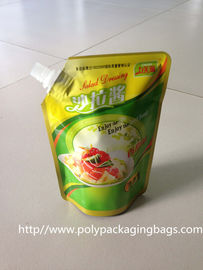 Dilaminasi Spouted Pouches Kemasan Polybag Untuk Susu Kedelai Stand Up Spout Pouch