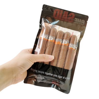 Kantong Ziplock Cigar Kelembaban Plastik Disesuaikan Dengan Kotak Tampilan