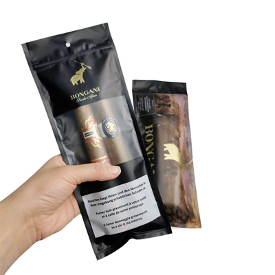 Tas Humidor Sigar Ziplock dengan Sistem Kelembaban dan Jendela Tampilan 90 Hari Konservasi 20 Kapasitas Sigar