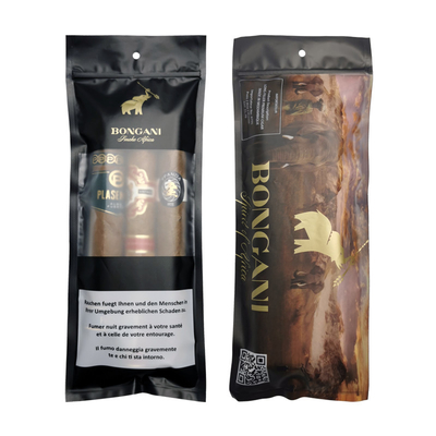 Tas Humidor Sigar Ziplock dengan Sistem Kelembaban dan Jendela Tampilan 90 Hari Konservasi 20 Kapasitas Sigar
