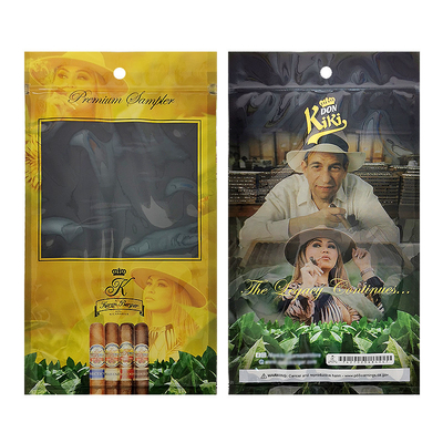 Pabrik Custom Printed Zip Lock Cigar Humidor Bags 69% ~ 75% RH