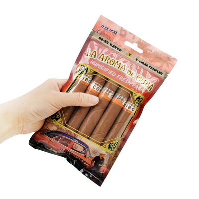 Kantong pelembab Cigar dengan cetak gravure Cigar Humidity Bags Cigar Humidor Bags Ziplock Cigar Humidor Bag