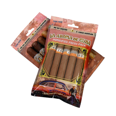 Kantong pelembab Cigar dengan cetak gravure Cigar Humidity Bags Cigar Humidor Bags Ziplock Cigar Humidor Bag
