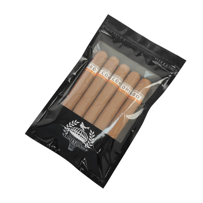 Custom Portable Seal-tight Zip Lock Cigar Humidor Bag untuk Perjalanan Bisnis
