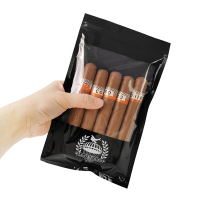Custom Portable Seal-tight Zip Lock Cigar Humidor Bag untuk Perjalanan Bisnis
