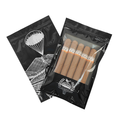 Custom Portable Seal-tight Zip Lock Cigar Humidor Bag untuk Perjalanan Bisnis