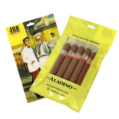 Zipper Packaging Bag Cigar Ziplock Bags in Box Cigar kantong plastik Produsen Kemasan Tembakau Profesional