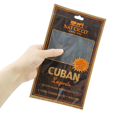 Logo yang dipersonalisasi Custom Cigar Humidor Moisturizing Packaging Bag Pouch Packaging Zipper Humidifier Bags untuk Cigar