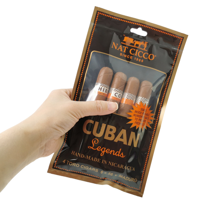 Logo yang dipersonalisasi Custom Cigar Humidor Moisturizing Packaging Bag Pouch Packaging Zipper Humidifier Bags untuk Cigar
