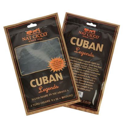 Logo yang dipersonalisasi Custom Cigar Humidor Moisturizing Packaging Bag Pouch Packaging Zipper Humidifier Bags untuk Cigar