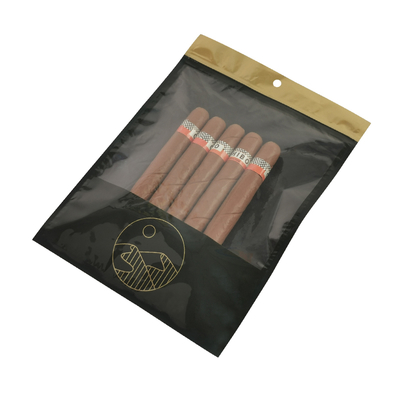 Custom Printed Zip Lock Cigar Humidor Bags Cigar Humidified Packaging Bags With Moisturizing System untuk Aksesoris Cigar