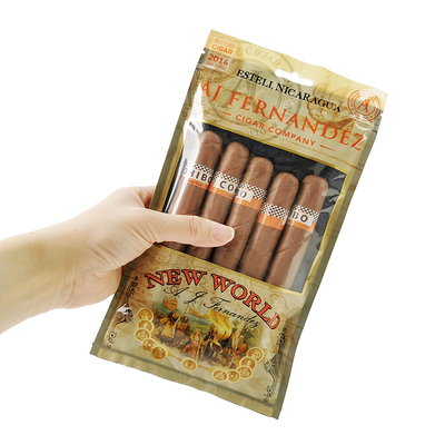 Custom Printed Zip Lock Cigar Humidor Bags Cigar Humidified Packaging Bags With Moisturizing System untuk Aksesoris Cigar