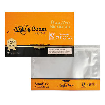 Rotogravure Printing Side Sealing Bag PET/PE Plastic Bags Tobacco Bag Cigar Bag dengan Zipper