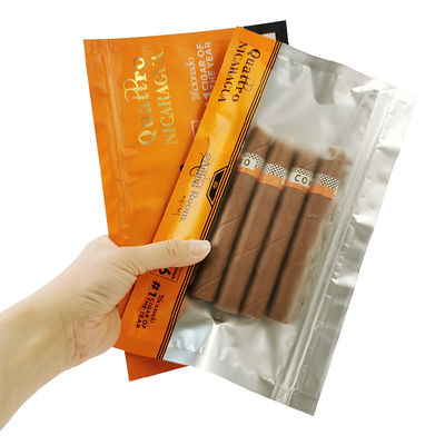 Rotogravure Printing Side Sealing Bag PET/PE Plastic Bags Tobacco Bag Cigar Bag dengan Zipper